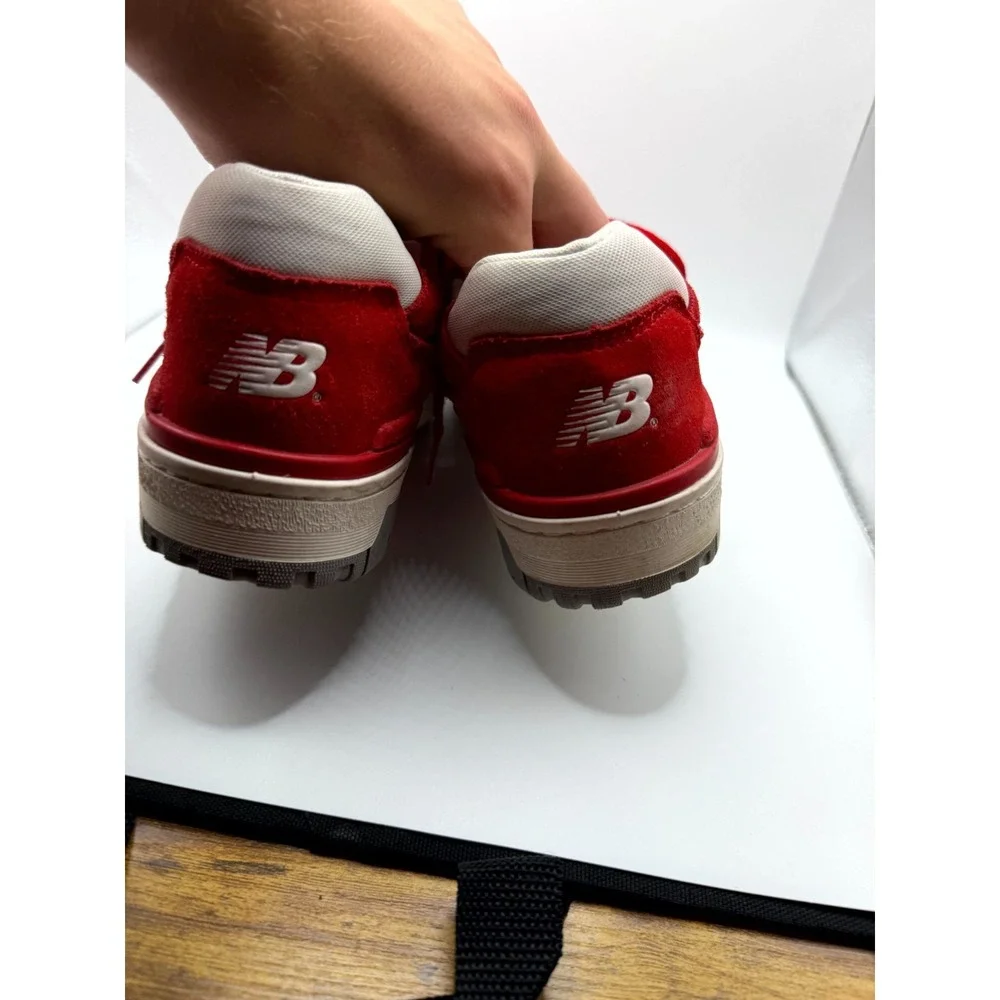 New Balance 550 Suede Pack BB550VND Mens 8.5 Sneaker Team Red Lace Up Shoes